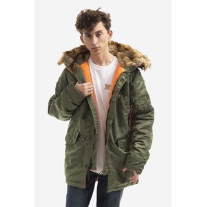 Bunda Alpha Industries N3B VF 59 103141 01 pánska, zelená farba, zimná