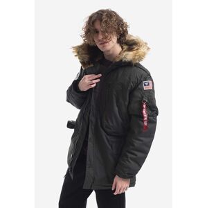 Bunda Alpha Industries Polar Jacket 123144 413 pánska, zelená farba, zimná