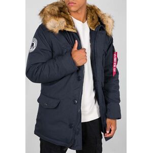 Bunda Alpha Industries Polar Jacket 123144 07 pánska, tmavomodrá farba, zimná