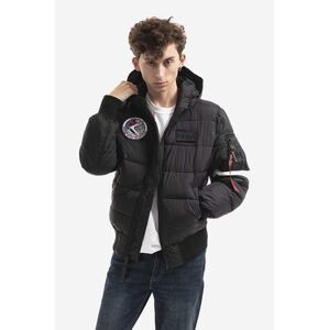 Bunda Alpha Industries Hooded Puffer Fd Nasa 198121.03-black, pánska, čierna farba, zimná