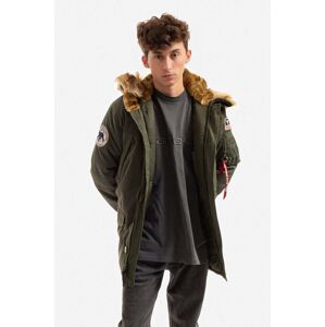 Bunda Alpha Industries Polar Jacket 123144.257, pánska, zelená farba, zimná