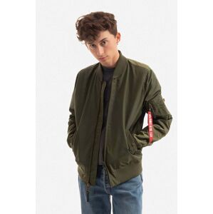 Bunda Alpha Industries MA-1 TT 191103.257, pánska, zelená farba, prechodná