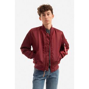 Bunda Alpha Industries 191118.184-maroon, pánska, bordová farba, prechodná, MA-1 VF