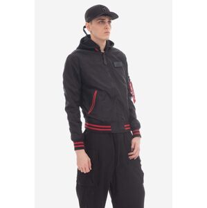 Bunda Alpha Industries 126108.03-black, pánska, čierna farba, prechodná, MA-1 TT Hood Defense 126108 03