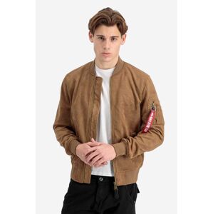 Bunda Alpha Industries 106107.13-brown, pánska, hnedá farba, prechodná, MA-1 VF Vegan Suede 106107 13