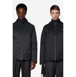 Bunda Rains Padded Nylon Jacket 15470.BLACK-BLACK, čierna farba, prechodná, oversize