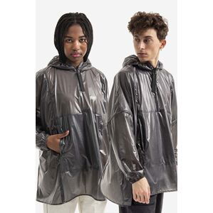 Nepremokavá bunda Rains Ultralight Anorak 18760.BLACK-BLACK, čierna farba, prechodná, oversize