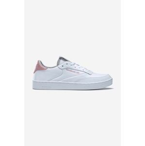 Kožené tenisky Reebok Classic Club C Clean GZ2237-white, biela farba, GZ2237