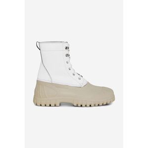 Členkové topánky Rains x Diemme Anatra Boot 2059.WHITEREFL-WHITE.REFL, dámske, biela farba, na plochom podpätku