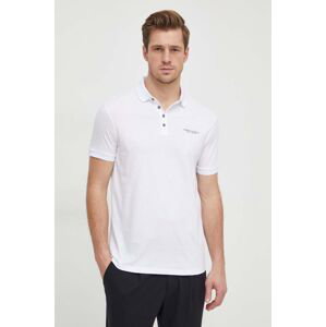 Bavlnené polo tričko Armani Exchange čierna farba, jednofarebný