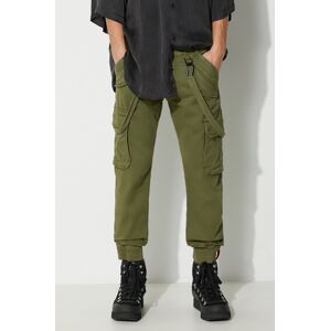 Nohavice Alpha Industries Utility Pant pánske, zelená farba, strih cargo