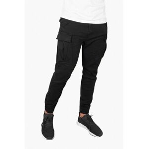 Bavlnené nohavice Alpha Industries Airman Pant 188201.03, čierna farba