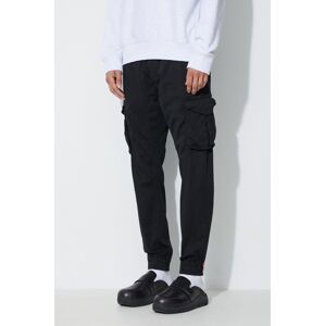 Nohavice Alpha Industries Cotton Twill Jogger 116202.03, pánske, čierna farba