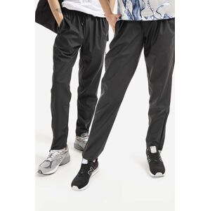 Nepremokavé nohavice Rains Pants Slim 18580.BLACK-BLACK, čierna farba, rovné, vysoký pás