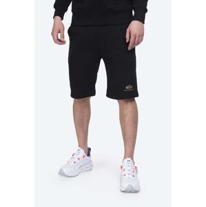 Šortky Alpha Industries Basic 116363FP.583-black, pánske, čierna farba