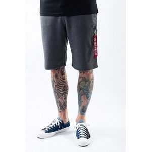 Šortky Alpha Industries 166301.315-grey, pánske, šedá farba, melanžové