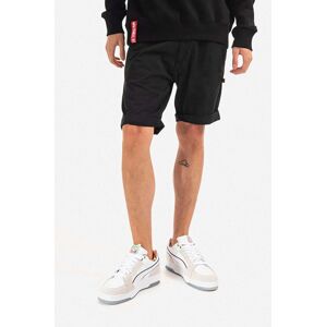 Bavlnené šortky Alpha Industries Kerosene Short 176204.03-black, čierna farba