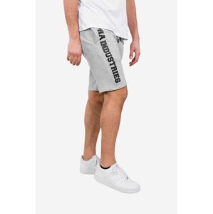 Šortky Alpha Industries Big Letters 126344.17-grey, pánske, šedá farba, melanžové