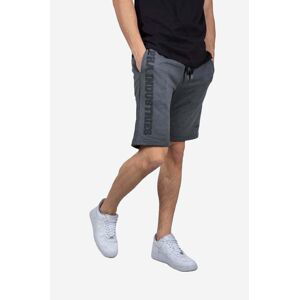 Bavlnené šortky Alpha Industries Big Letters Short 126344.315-grey, šedá farba