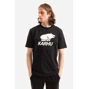 Bavlnené tričko Karhu Basic Logo T-shirt KA00084.1524-black, čierna farba, s potlačou