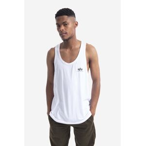 Bavlnené tričko Alpha Industries Basic Tank BB SL 116525.09-white, biela farba