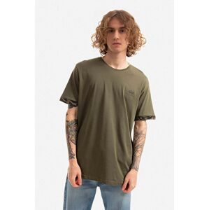 Bavlnené tričko Alpha Industries 106509.634-green, zelená farba, jednofarebné