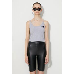 Top The North Face Crop Tank NF0A55AQGAU-GREY, šedá farba