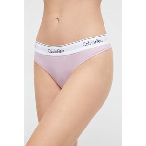 Tangá Calvin Klein Underwear fialová farba