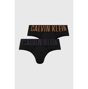 Slipy Calvin Klein Underwear 2-pak pánske, čierna farba