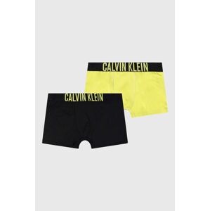 Detské boxerky Calvin Klein Underwear 2-pak žltá farba