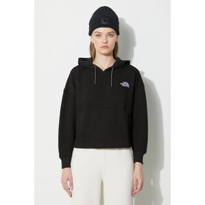 Mikina The North Face Mhysa dámska, čierna farba, s kapucňou, s nášivkou, NF0A853WJK31