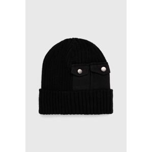 Čiapka Alpha Industries Utility Beanie 138904.03, čierna farba, z tenkej pleteniny