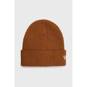 Čiapka New Era Cuff Beanie hnedá farba, 60364347