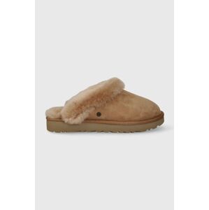 Semišové papuče UGG W CLASSIC SLIPPER II hnedá farba, 1130876 CHE