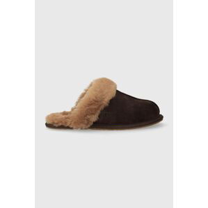 Semišové papuče UGG W SCUFFETTE II Scuffette II hnedá farba, 1106872 BCDR