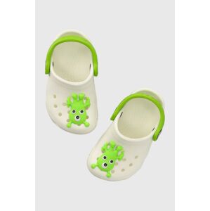 Detské šľapky Crocs zelená farba