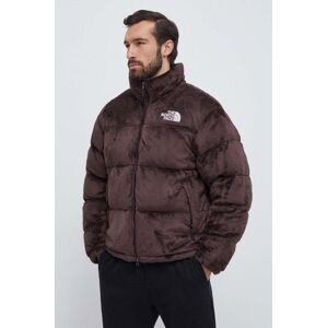 Páperová bunda The North Face Versa Velour Nuptse pánska, hnedá farba, zimná, NF0A84F7I0I1