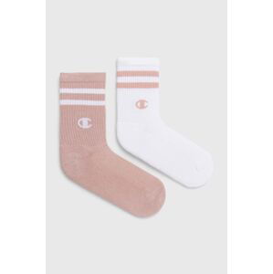 Ponožky Champion 2-pak dámske, ružová farba