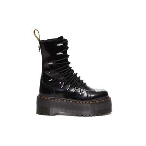 Kožené workery Dr. Martens Jadon Hi dámske, čierna farba, na platforme, DM30964001