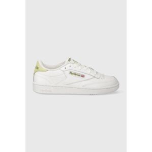 Kožené tenisky Reebok Club C 85 biela farba