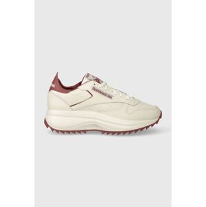 Kožené tenisky Reebok Classic Leather béžová farba