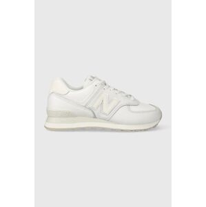 Kožené tenisky New Balance 574 biela farba, WL574IM2