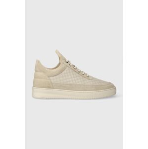 Kožené tenisky Filling Pieces Low Top Quilted béžová farba, 10100151919