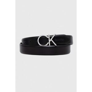 Kožený opasok Calvin Klein dámsky,čierna farba,K60K610157