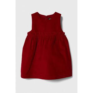 Dievčenské šaty United Colors of Benetton červená farba, mini, áčkový strih