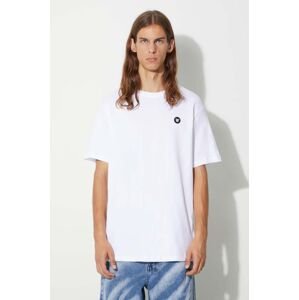 Bavlnené tričko Wood Wood Ace t-shirt 10005710.2222, biela farba, jednofarebný
