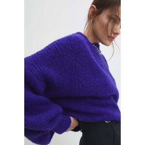 Vlnený sveter Answear Lab fialová farba, teplý