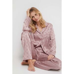 Pyžamo Guess BIANCA dámska, ružová farba, O4RX04 WFTL0