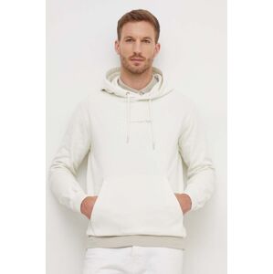 Bavlnená mikina Pepe Jeans Dave Hoodie pánska, béžová farba, s kapucňou, s potlačou