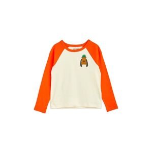 Detská bavlnená košeľa s dlhým rukávom Mini Rodini béžová farba, s potlačou